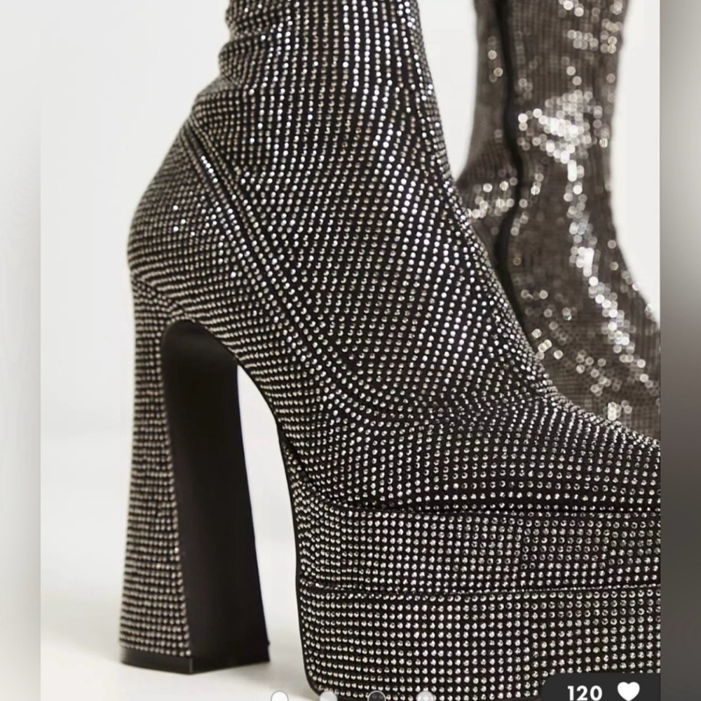 Elegant Black and Silver Women's Boots